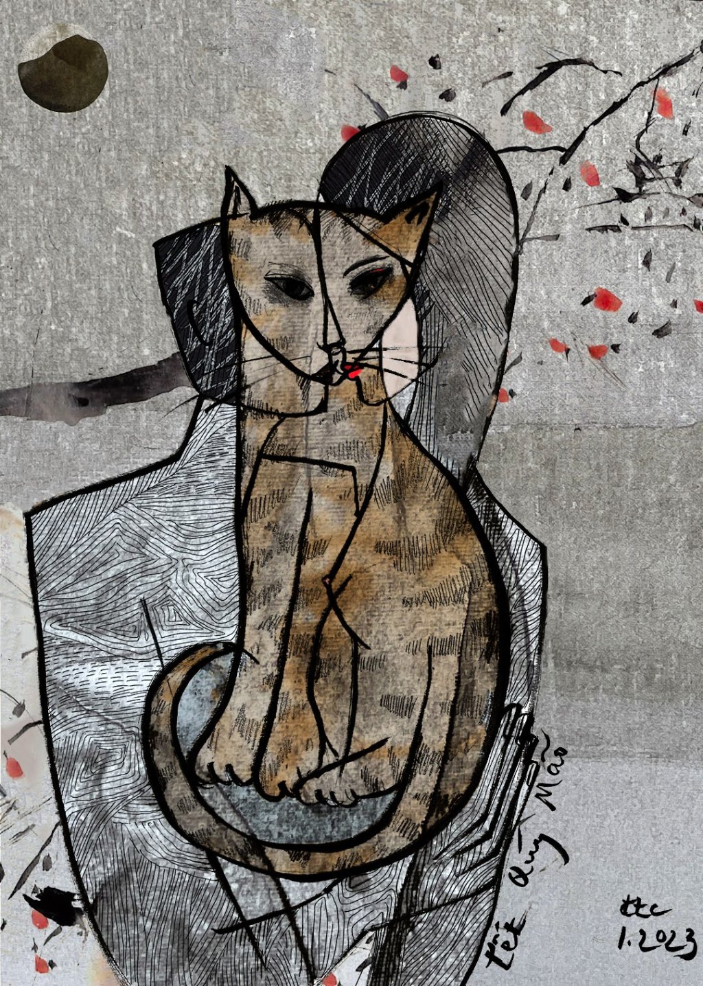 The dog is sad, while the cat is lonely | Trần Băng&nbsp;Khuê