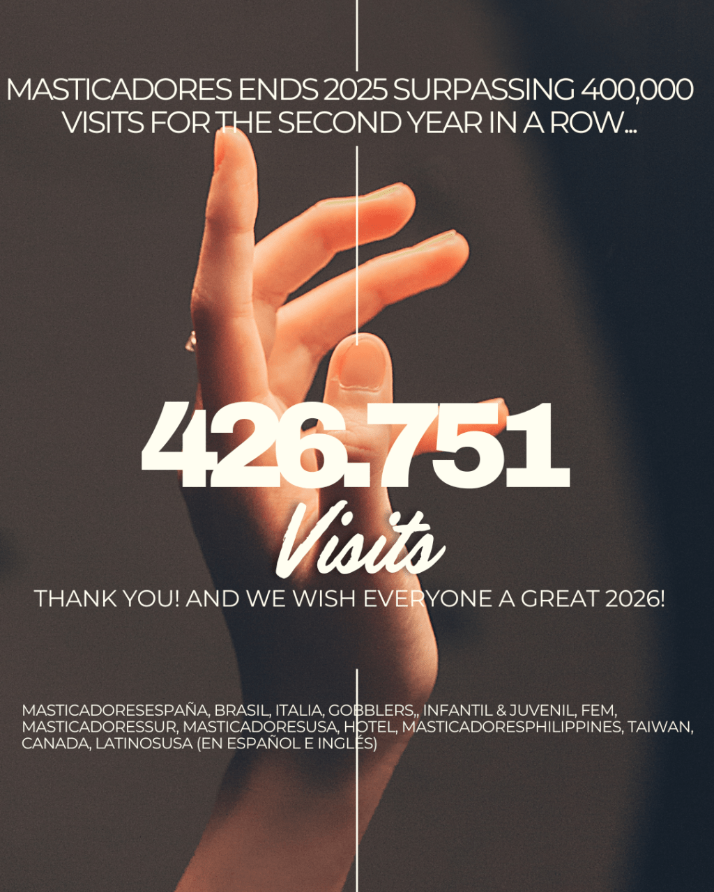 Masticadores ends 2025 surpassing 400,000 visits for the second year in a&nbsp;row…